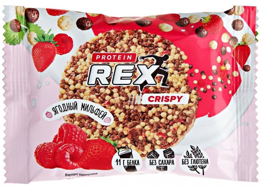Купить Протеиновые батончики для печенье PROTEIN REX Crispy, 12х55гр ...