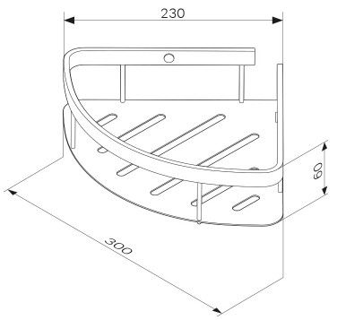 Полка am pm sense l a7454100 хром