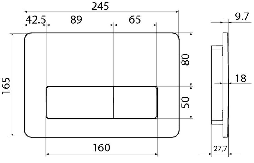 Обзор товара кнопка смыва для унитаза IDDIS Unifix, UNI41CHi77, 1 ...