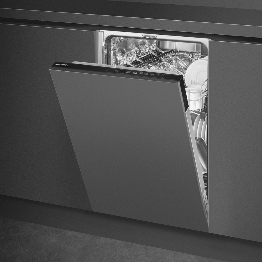 Посудомоечная машина узкая SMEG ST4512IN, черный - купить в Ситилинк ...