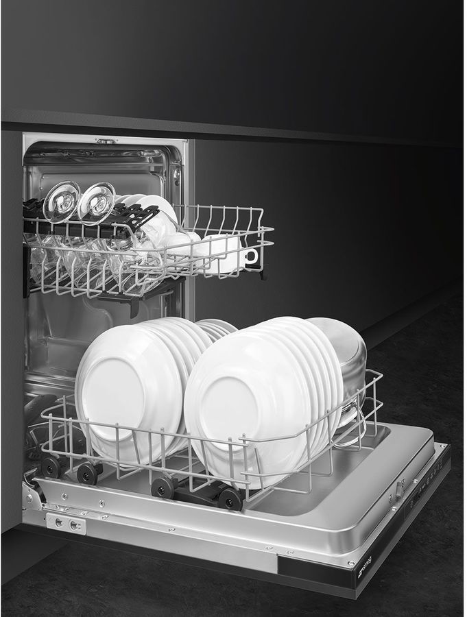 Посудомоечная машина узкая SMEG ST4512IN, черный - купить в Ситилинк ...