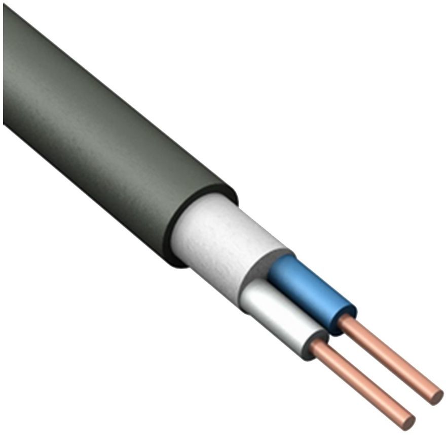 Кабель силовой 00001250 КОНКОРД ВВГП-нг(А) LS, 2х2.5мм2, 100м, ГОСТ ...