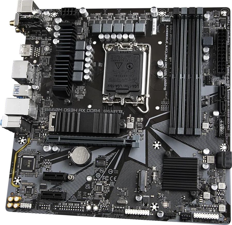 Характеристики Материнская плата GIGABYTE B660M DS3H AX DDR4, LGA 1700 ...