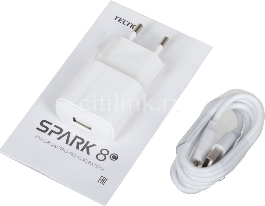 Характеристики Смартфон TECNO Spark 8C 4/64Gb, бирюзовый (1687562 ...