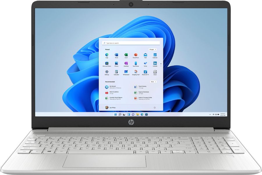  Ноутбук HP 15s-eq2104ur, 15.6", IPS, AMD Ryzen 7 5700U 1.8ГГц, 8ГБ, 512ГБ SSD, AMD Radeon , Windows 11 Home, 640P6EA, серебристый 