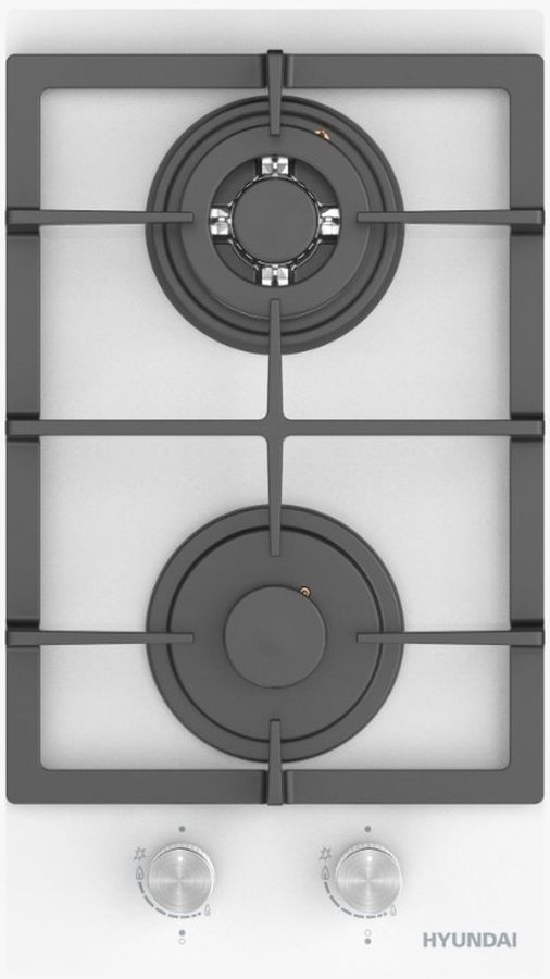 hyundai double burner tempered glass