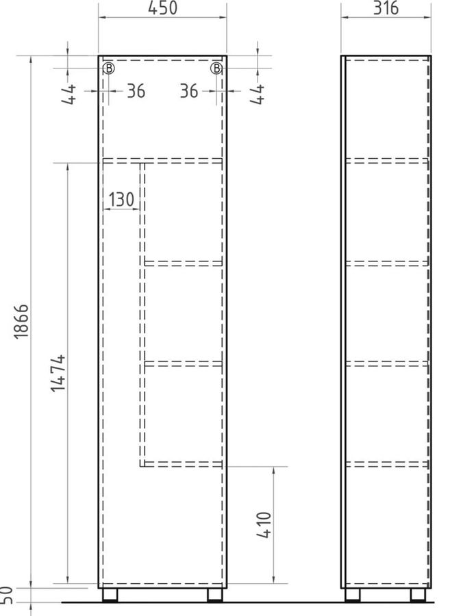 Пенал geometry 450 п23 450