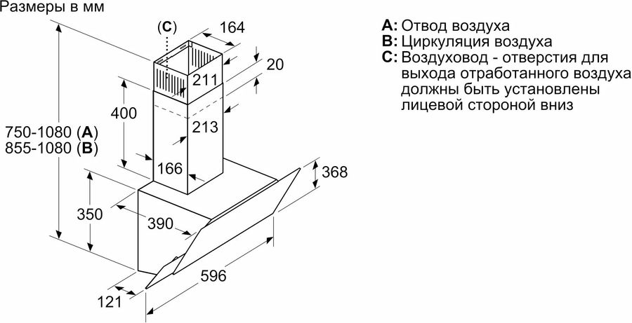 Вытяжка для кухни бош dwk065g66r