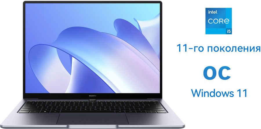 Характеристики Ноутбук Huawei MateBook 14 KLVD-WFH9, 14", Intel Core i5 ...