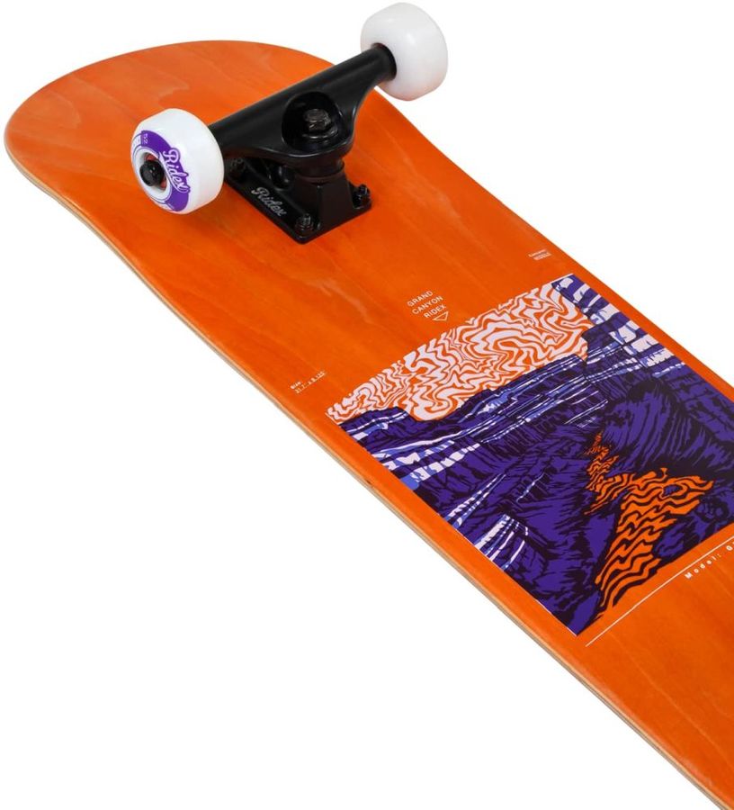Скейтборд Ridex Grand ш.8.125" дл.31.7" ABEC 7 кол.:52x32мм оранжевый ...