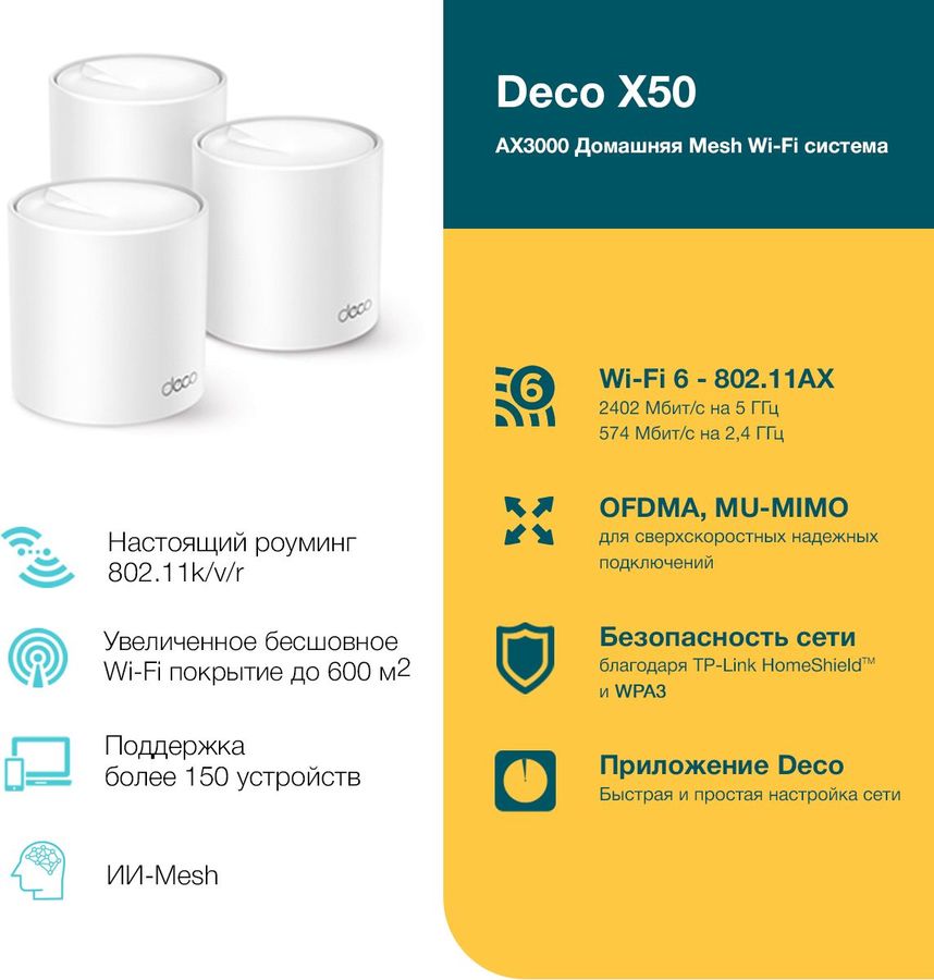 しゅう様専用: TP−LINK DECO X50 2-PACK WHITE-