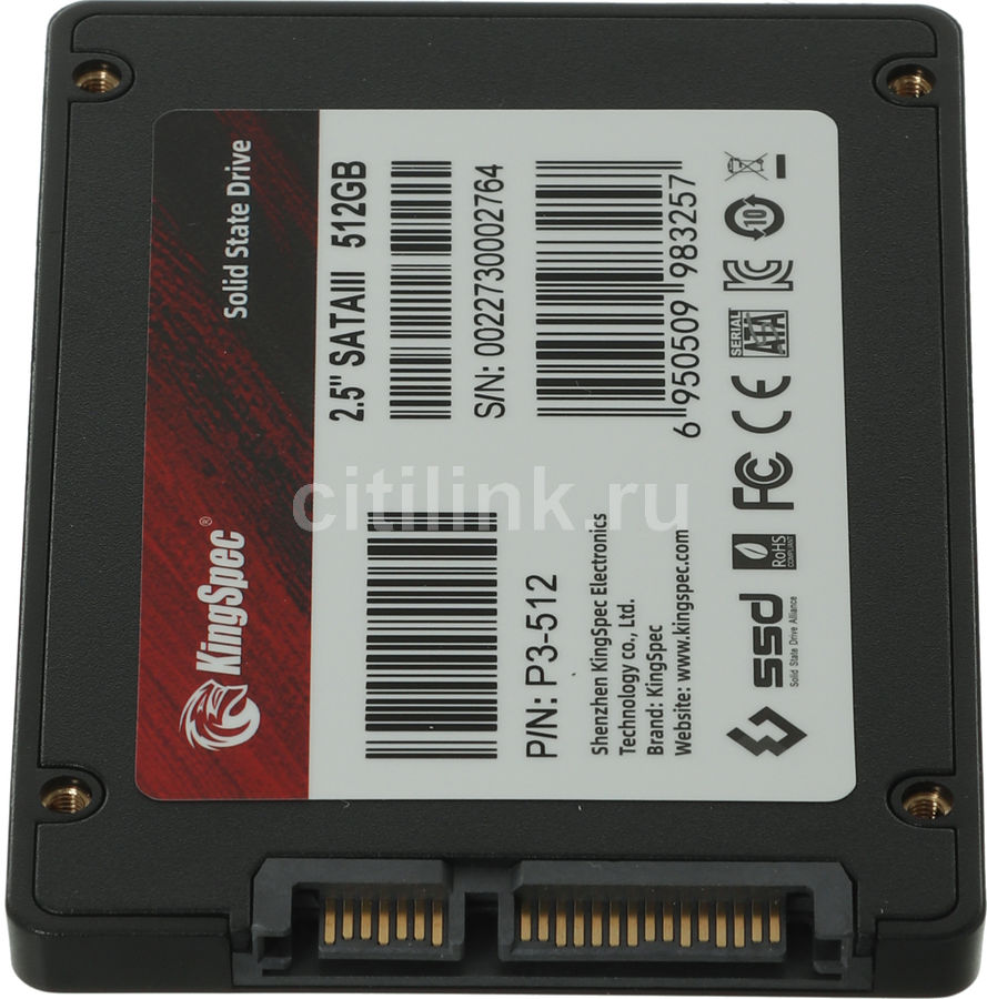 Характеристики SSD накопитель KINGSPEC P3-512 512ГБ, 2.5", SATA III ...