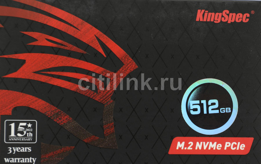 Накопитель SSD Kingspec PCI-E 3.0 x4 512Gb NX-512 M.2 2280 0.9 DWPD ...