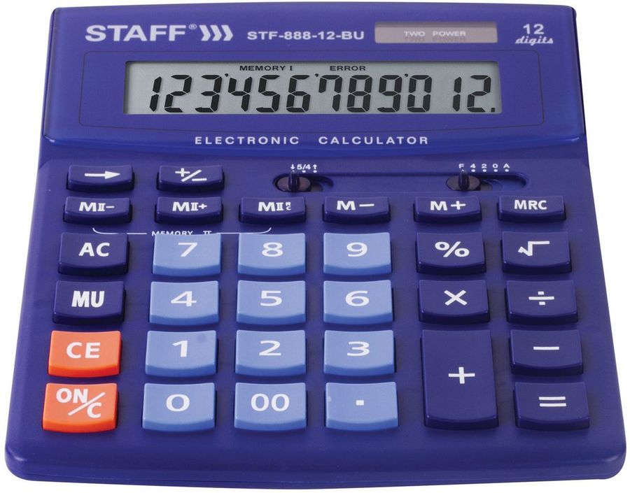 Характеристики Калькулятор STAFF STF-888, 12-разрядный, синий (1751615 ...