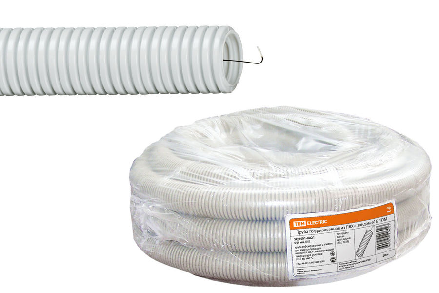 Характеристики Труба гофр. гибкая ПВХ Tdm Electric (SQ0401-0021) внеш.D ...