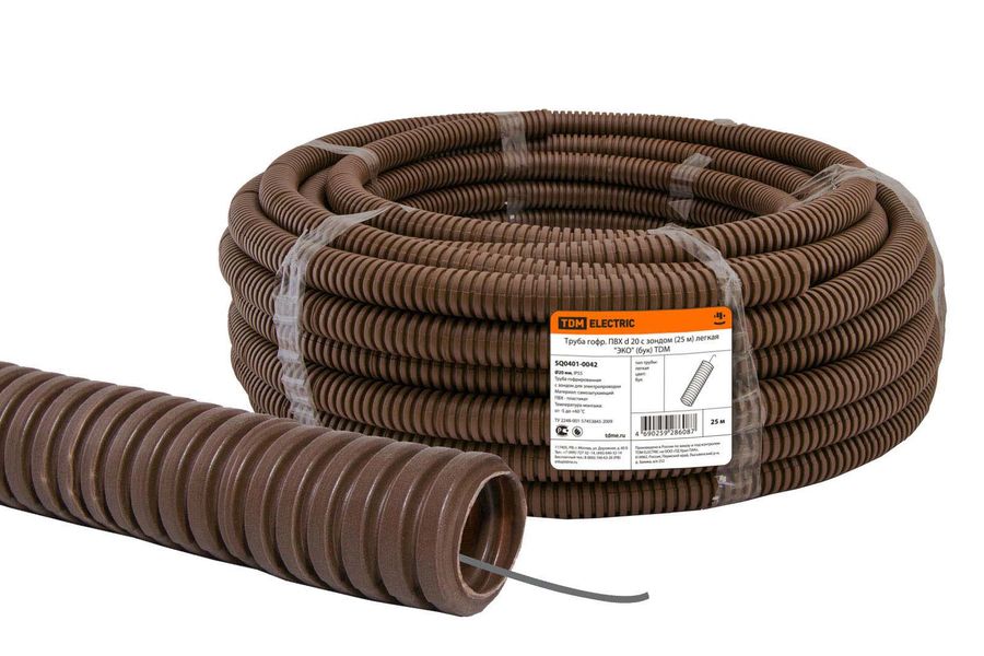 Характеристики Труба гофр. гибкая ПВХ Tdm Electric (SQ0401-0042) внеш.D ...