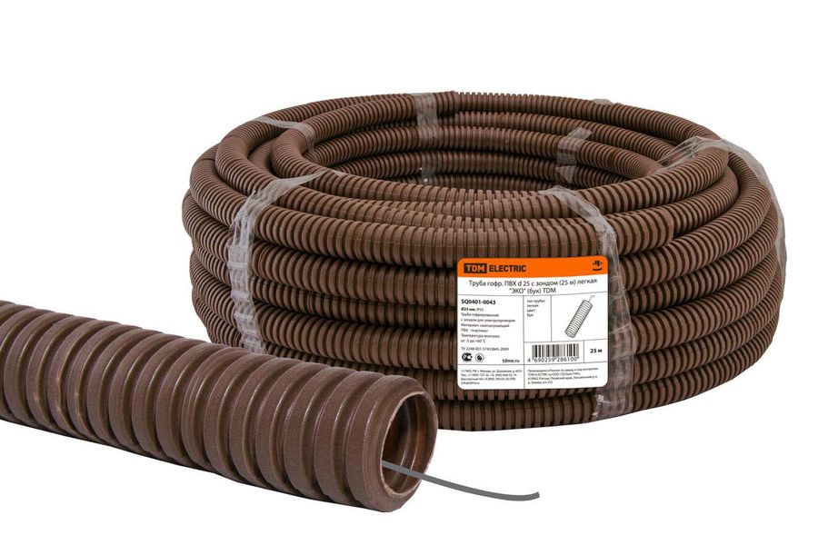 Характеристики Труба гофр. гибкая ПВХ Tdm Electric (SQ0401-0043) внеш.D ...