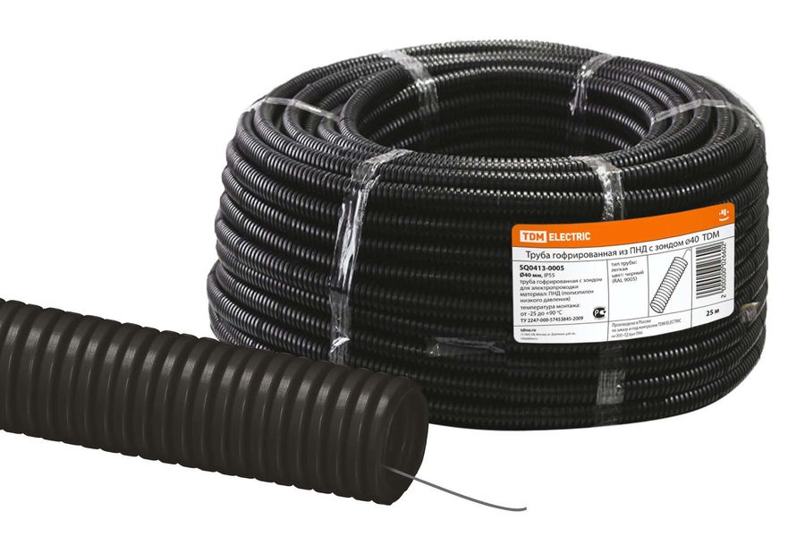 Характеристики Труба гофр. гибкая легк. ПНД Tdm Electric (SQ0413-0005 ...