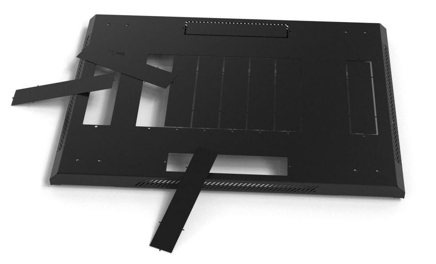 Шкаф серверный Hyperline TTB-4261-DD-RAL9004 напольный, перфорированная ...