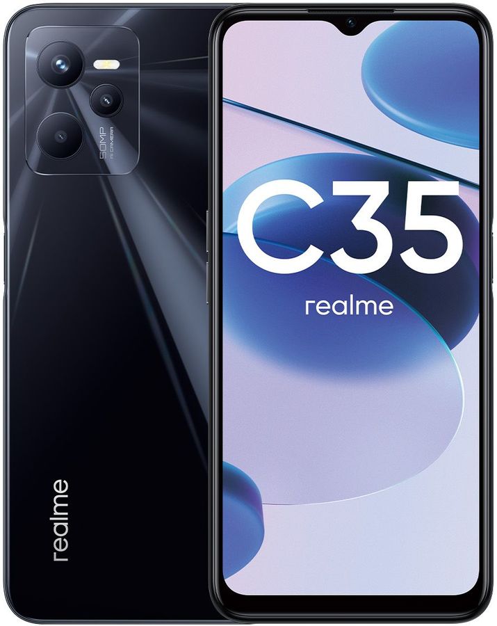 Смартфон REALME C35 4/128Gb, RMX3511, черный - купить в Ситилинк | 1783104