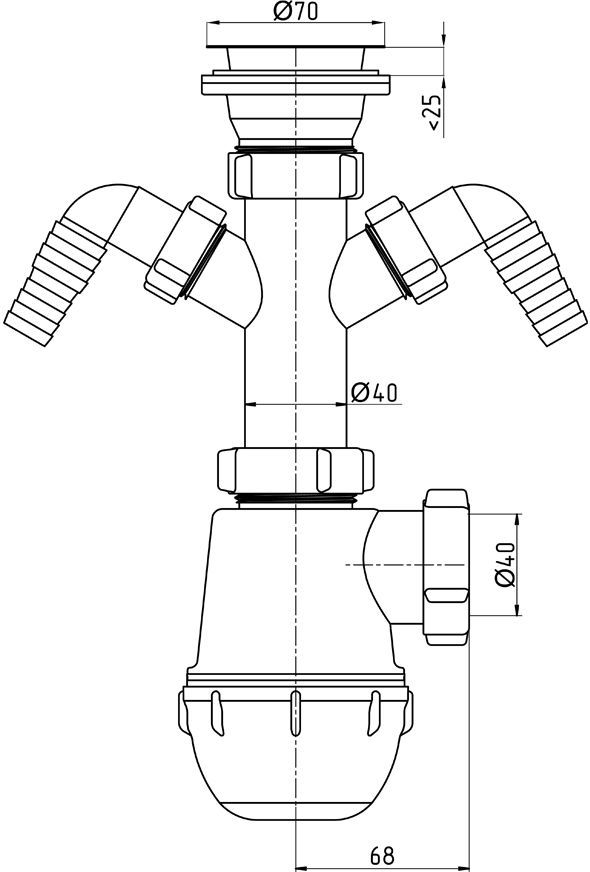 Характеристики Сифон Ани Пласт A1100 для мойки (1795189) смотреть в ...