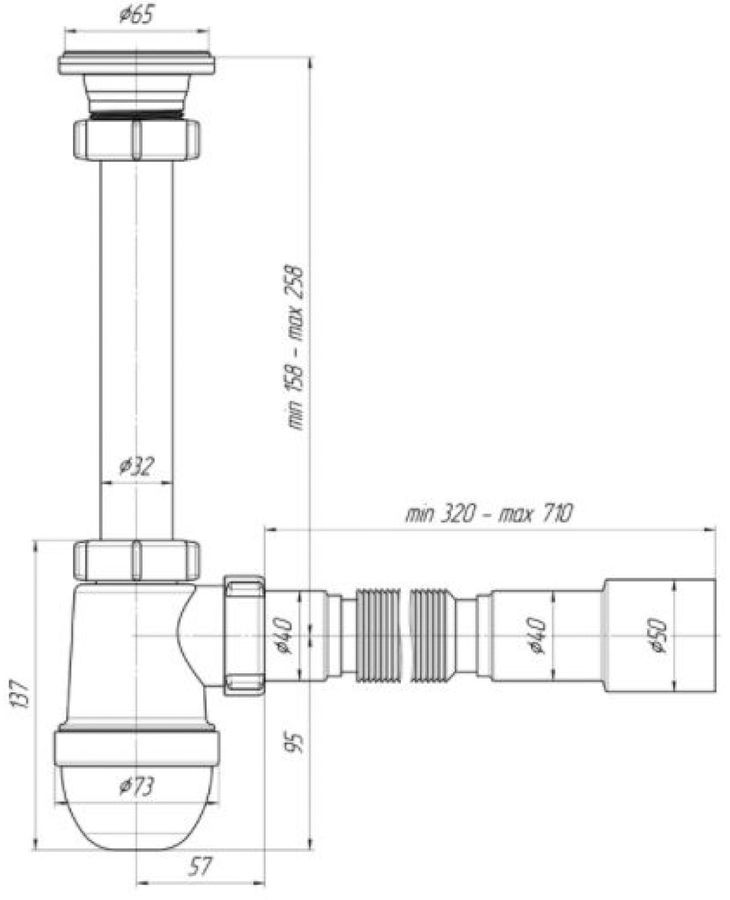 Характеристики Сифон Ани Пласт C5015 для мойки (1795199) смотреть в ...