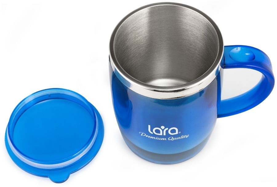 Термокружка LARA LR04-37, 0.4л, синий - купить в Ситилинк | 1805785