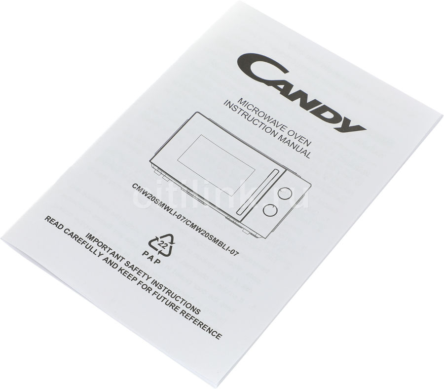 Микроволновая Печь Candy CMW20SMWLI-07 20л. белый/черный (плохая ...