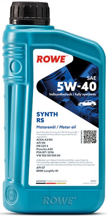 Купить Масла гидравлические для моторное масло ROWE Hightec SyntH RS ...