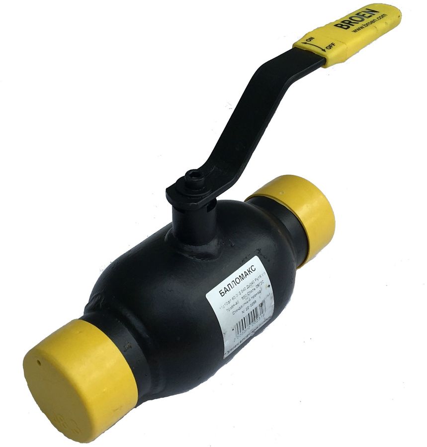 Кран шаровый BROEN 11с10фт КШТ 60.002.080.А.16, запорный, прямой ...