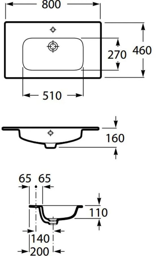 Характеристики Раковина встраиваемая ROCA Victoria-N Unik 32799C000 ...