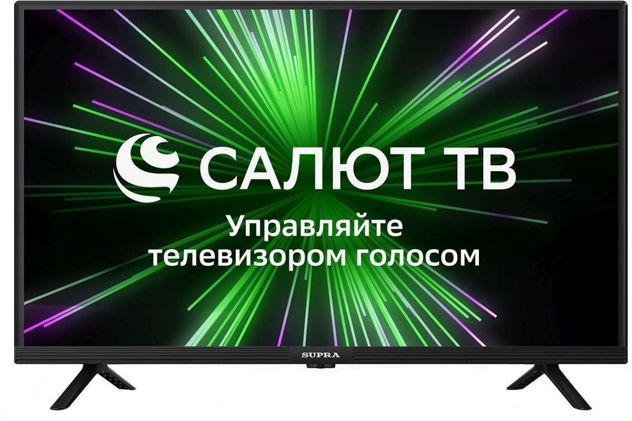 32" Телевизор Supra STV-LC32ST0155Wsb, HD, черный, СМАРТ ТВ, Салют ТВ ...