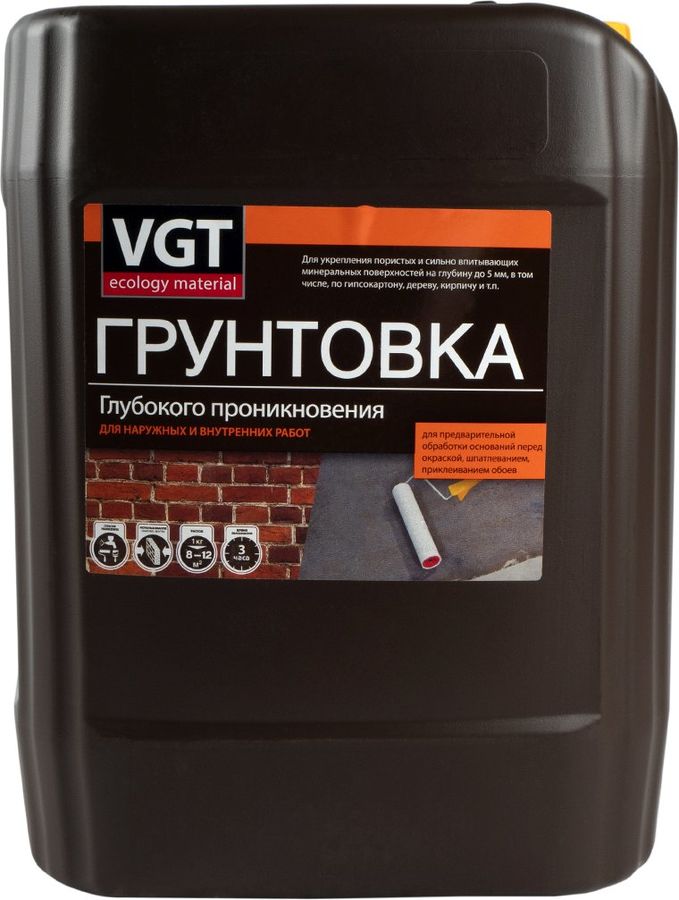 Характеристики Грунтовка VGT ВД-АК-0301 (1043) бесцв. 10л (1830460 ...