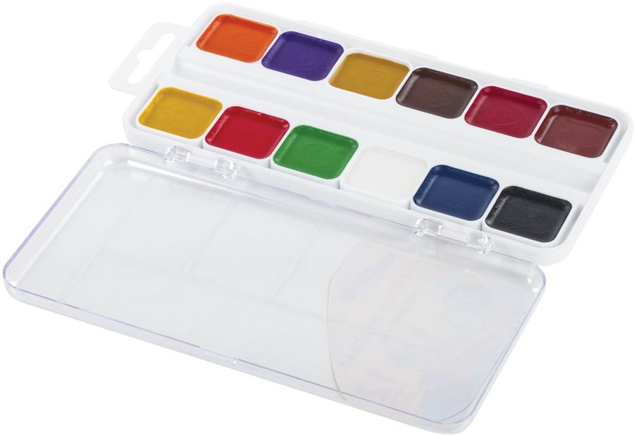 Краски акварельные ЮНЛАНДИЯ 191529 191529, медовые, 12 цветов, без ...