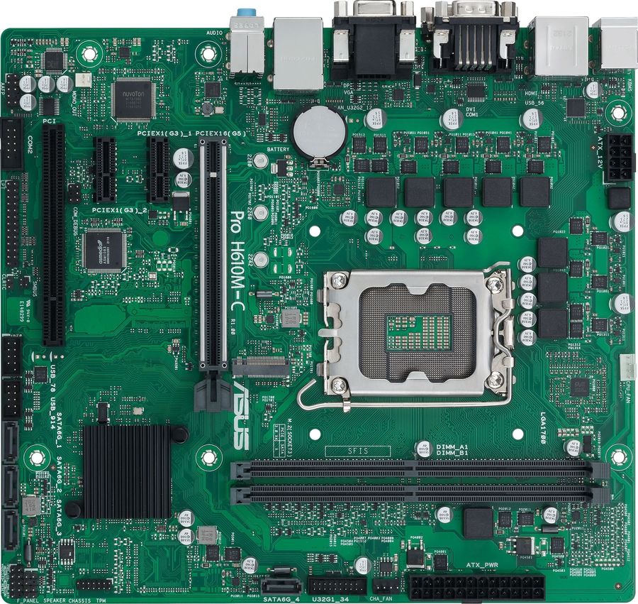 Характеристики Материнская плата ASUS PRO H610M-C-CSM, LGA 1700, Intel ...