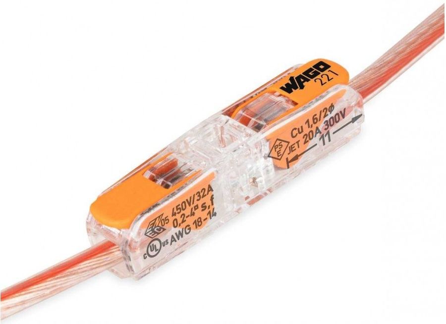 Характеристики Клемма WAGO 221-2411, длина 50мм, ширина 110мм, 1 ...