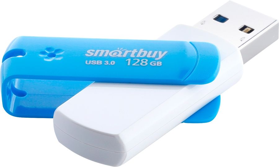 Флешка USB SMARTBUY Diamond 128ГБ, USB3.0, голубой [sb128gbdb-3 ...