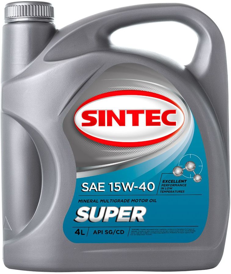 Купить Масла гидравлические для моторное масло SINTEC Super SAE, 15W-40 ...