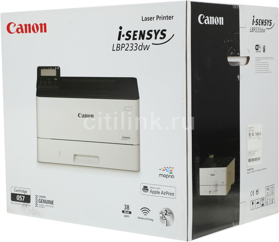 Принтер лазерный Canon i-Sensys LBP233dw черно-белая печать, A4, цвет ...