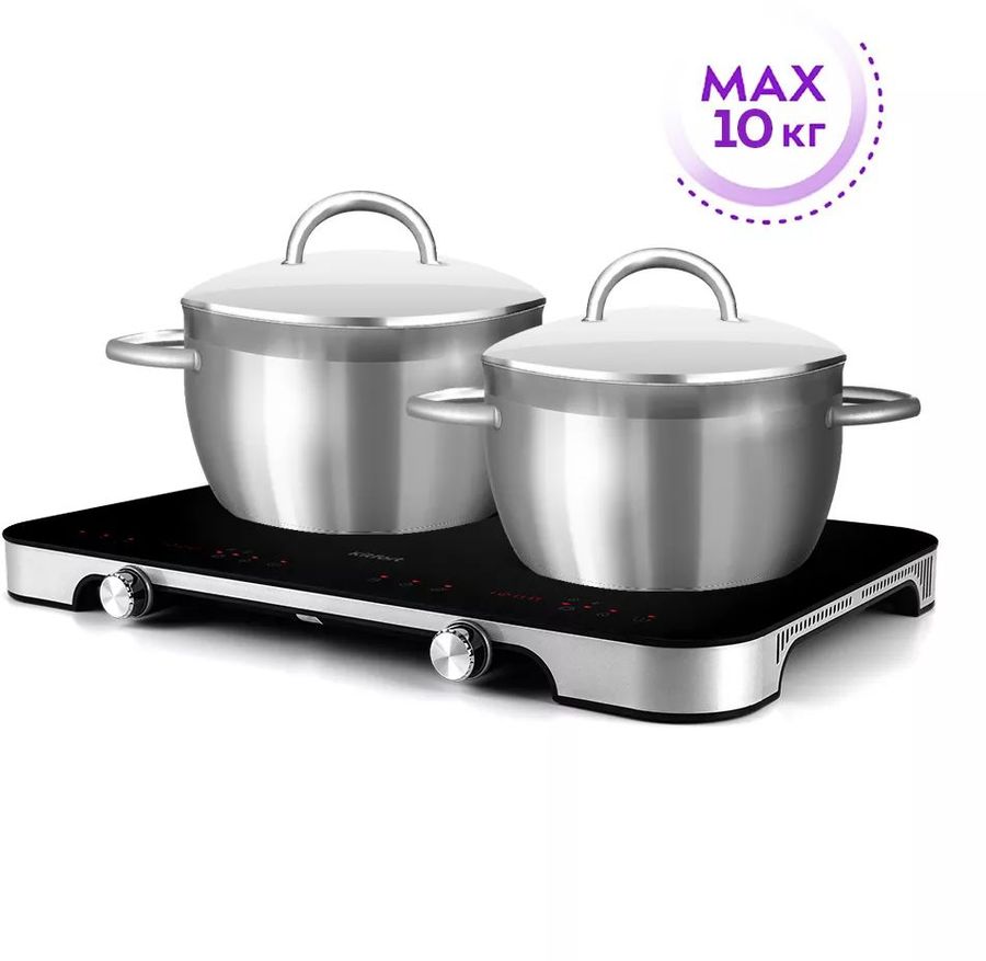 Плита Индукционная Kitfort КТ-149 черный/серебристый стеклокерамика ...