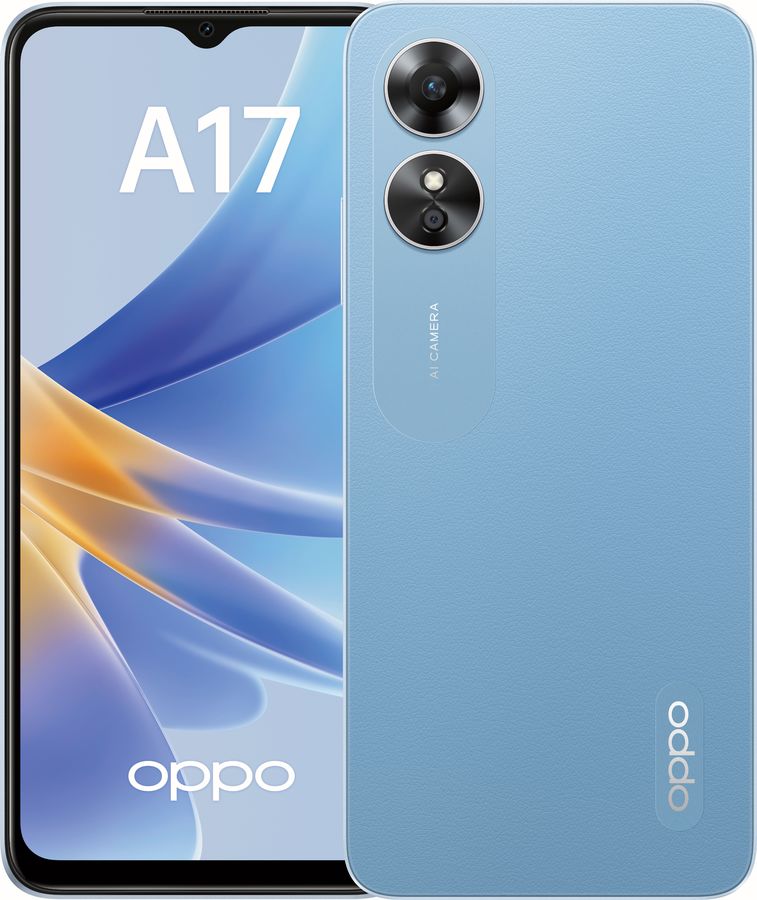 Характеристики Смартфон OPPO A17 4/64Gb, CPH2477, голубой (1872777 ...