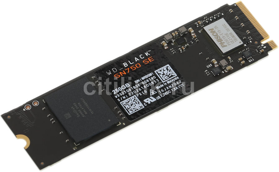 SSD накопитель WD Black SN750 WDS250G1B0E 250ГБ - купить в Ситилинк ...