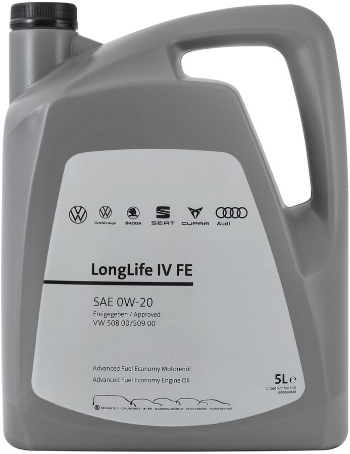 Моторное масло VAG Longlife IV, 0W-20, 5л, синтетическое [gs60577m4 ...
