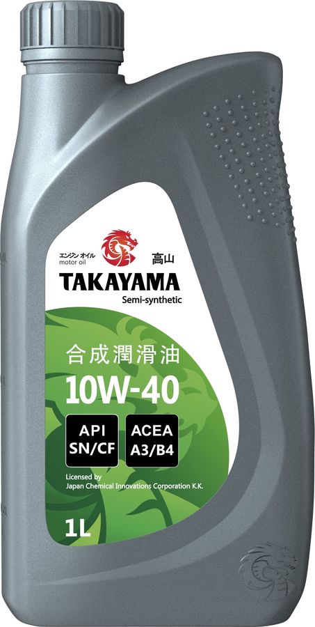 Моторное масло TAKAYAMA SAE SN/CF, 10W-40, 1л, полусинтетическое ...