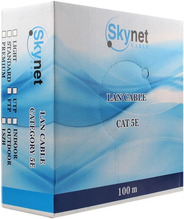 Характеристики Кабель SKYNET CSP-UTP-LSZH-4-CU/100 UTP, cat.5E, 100м, 4 ...
