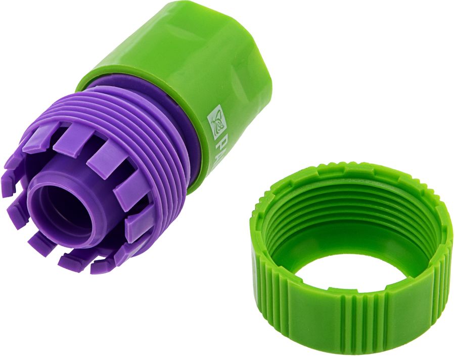 Характеристики Соединитель Palisad 66160 Д.вх.3/4" зеленый/фиолетовый ...
