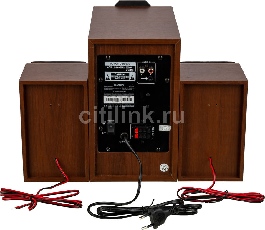 Характеристики Колонки Sven SPS-820, 2.1, коричневый [sv-0130820wd ...