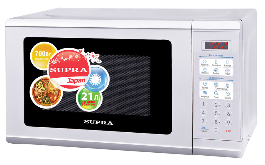 Микроволновая печь Supra MWS-2108SW, 700Вт, 21л, белый - купить в ...