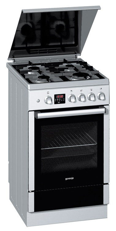Характеристики Газовая плита Gorenje GI52478AX, газовая духовка, чугун ...