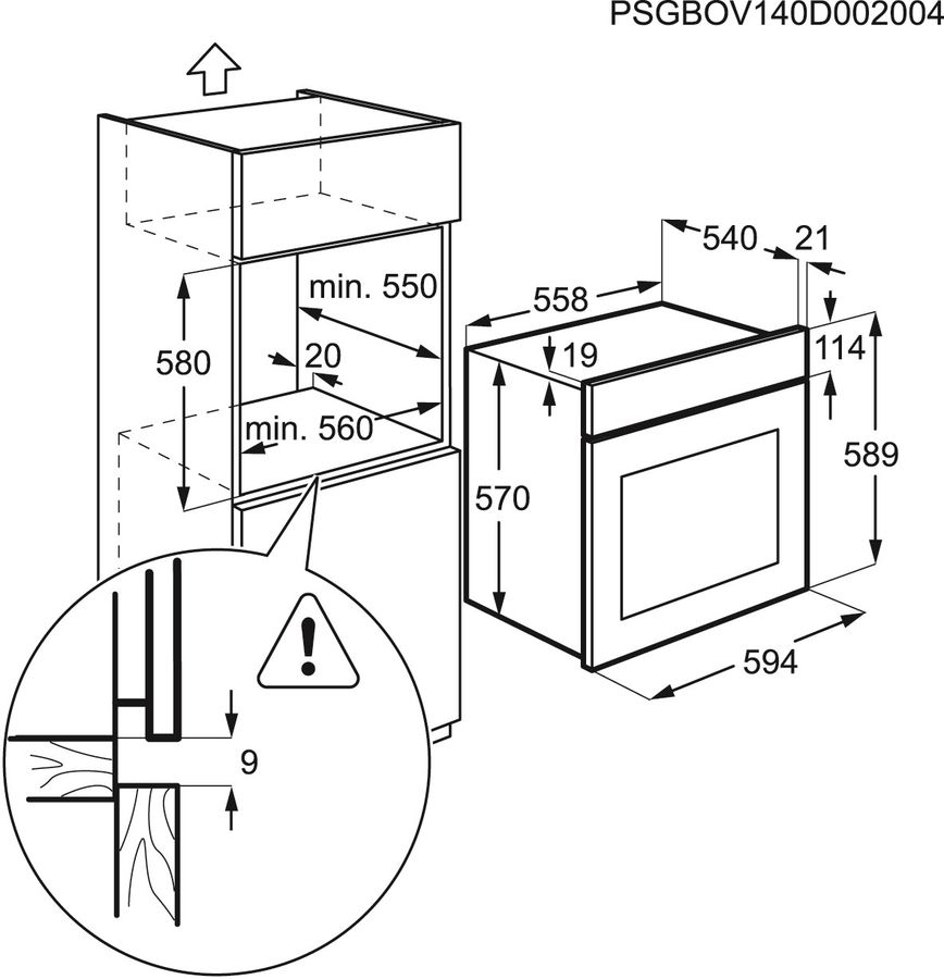 Духовой шкаф electrolux ezb53430aw